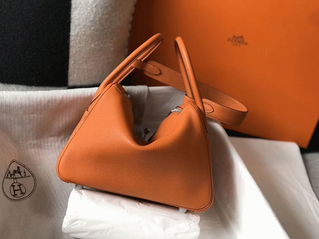 Copy Hermes Lindy 26cm handbag in orange