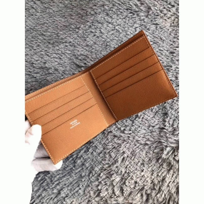 Brown top replica Hermes Copernic compact wallet