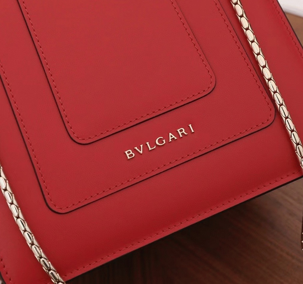 Fake Bvlgari Serpenti Forever Small Bag Red Calfskin