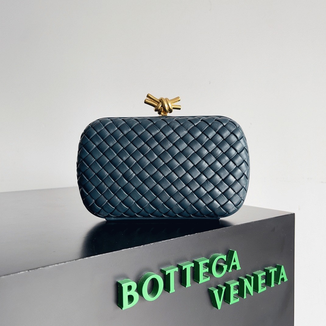 Space Color Bottega Veneta Knot Clutch Fake Version