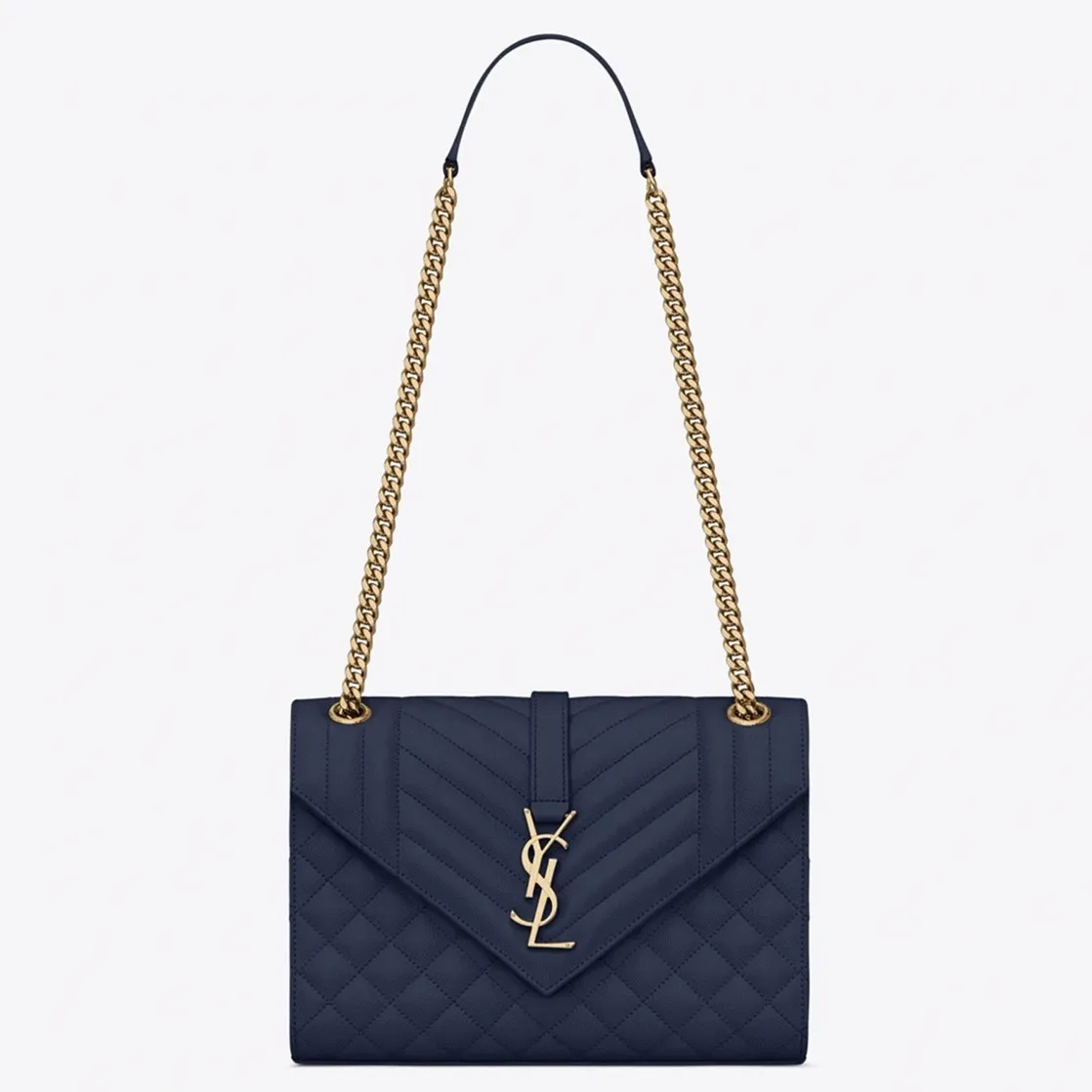 Fake Saint Laurent Envelope Medium Bag Navy