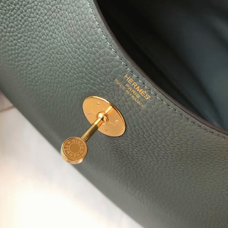 Replica Hermes Lindy bag 26cm in vert amande