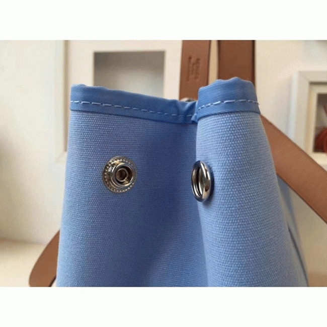 Celeste Canvas Top Fake Hermes Cabag Elan Lightweight Handbag