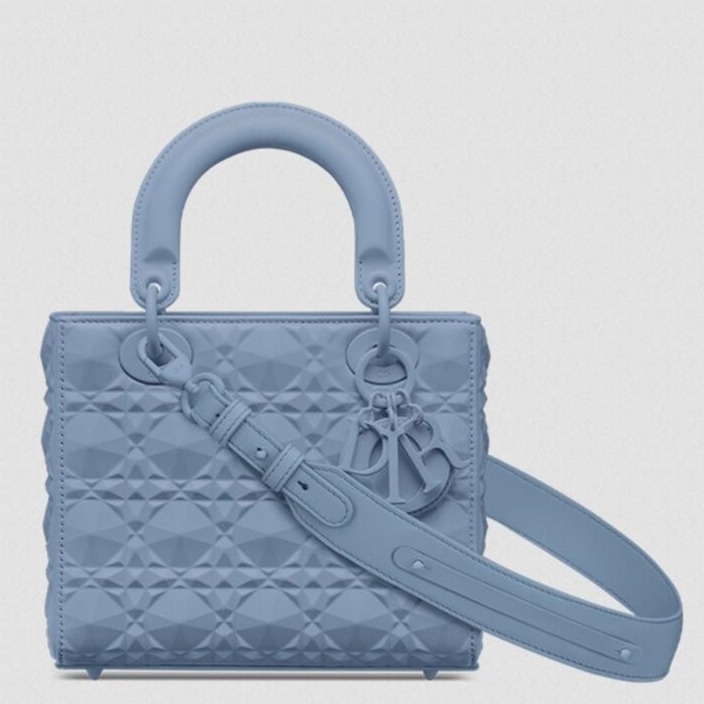 Dior Small Lady Dior My ABCDior Bag Replica in Denim Calfskin with Diamond Motif