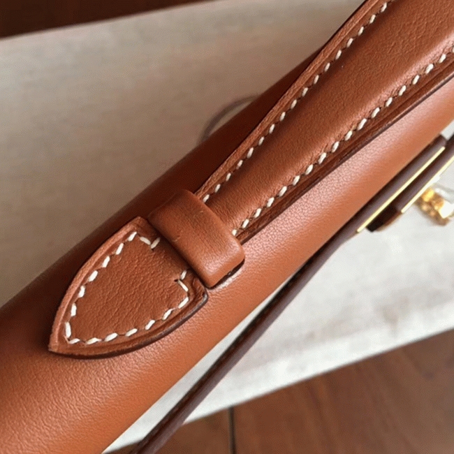 Gold Swift Knockoff Hermes Kelly Cut Clutch Sophisticated Clutch