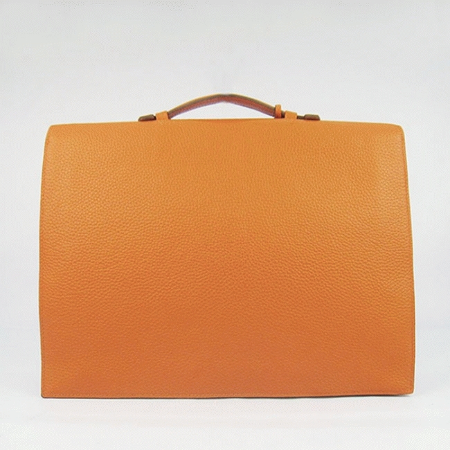 Orange Knockoff Hermes Sac A Depeches 38CM Professional Bag