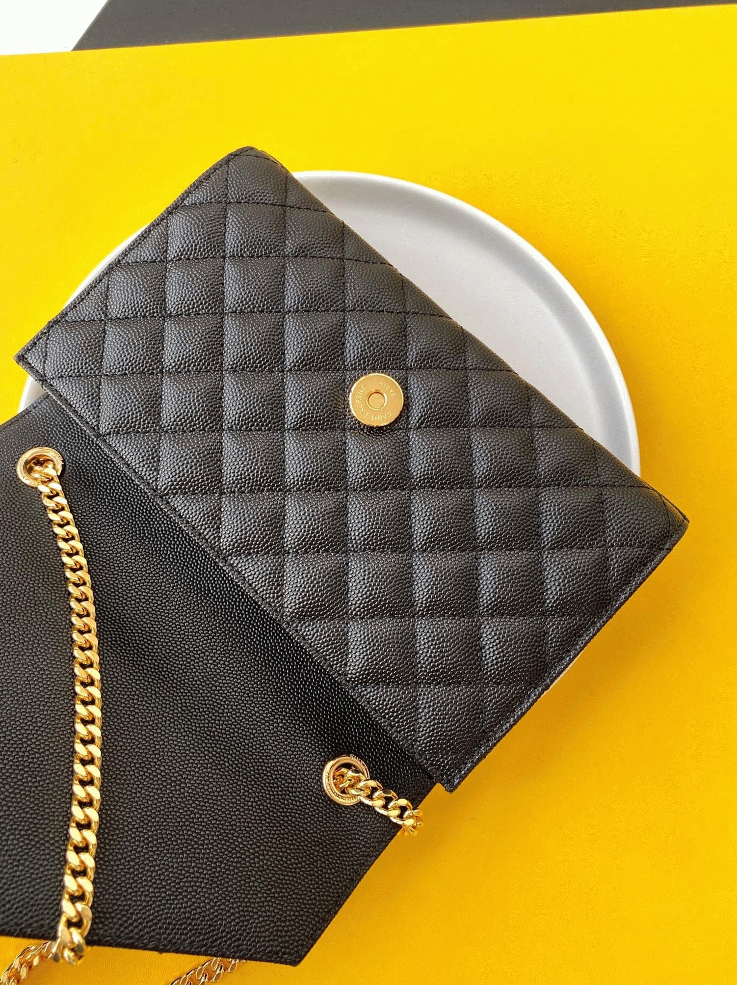 Replica Saint Laurent Envelope Small Bag Black
