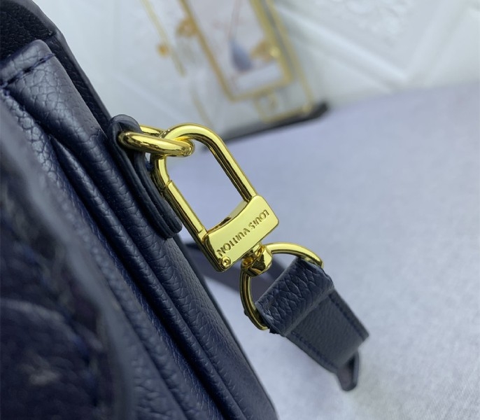 LV Monogram Empreinte Leather Metis In Navy Blue