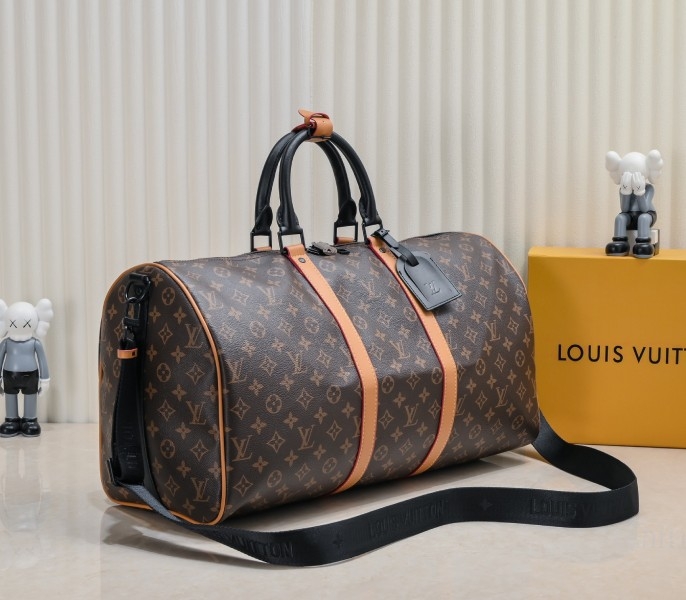 LV Monogram Canvas Keepall Bandouliere 50 With Jacquard Strap