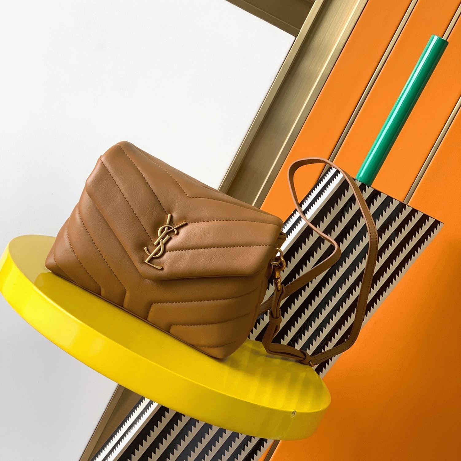 Replica Saint Laurent LouLou Toy Strap Bag Brown