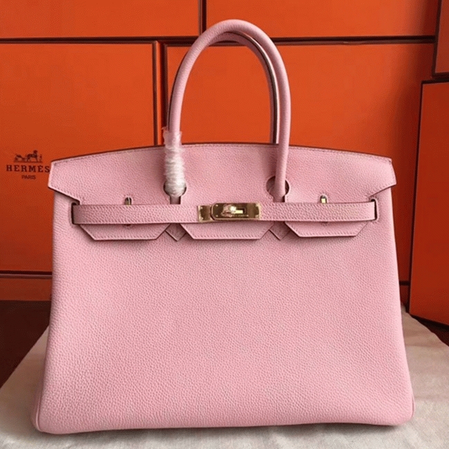 Pink Knockoff Hermes Birkin 40cm Bold Handbag