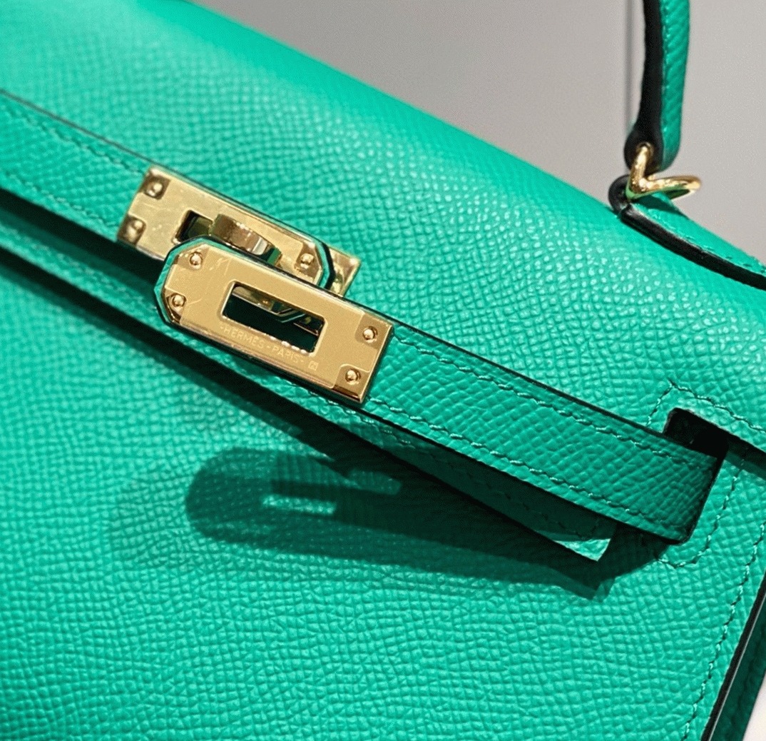 Hermes Kelly Mini II Bag Fake in Vert Jade