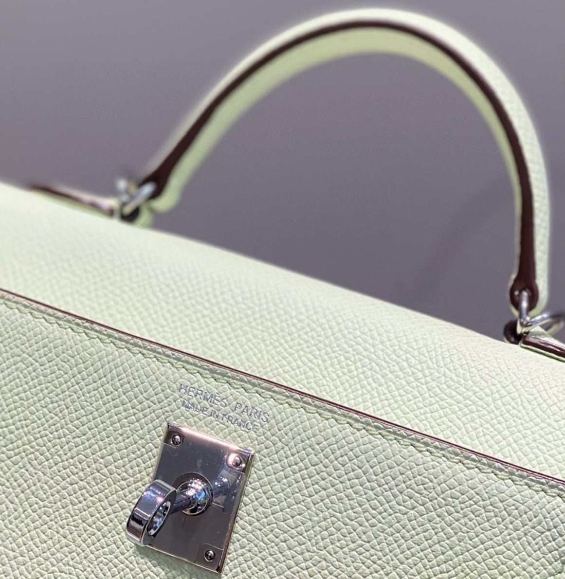 Hermes Kelly Mini II Bag Replica in Vert Fizz