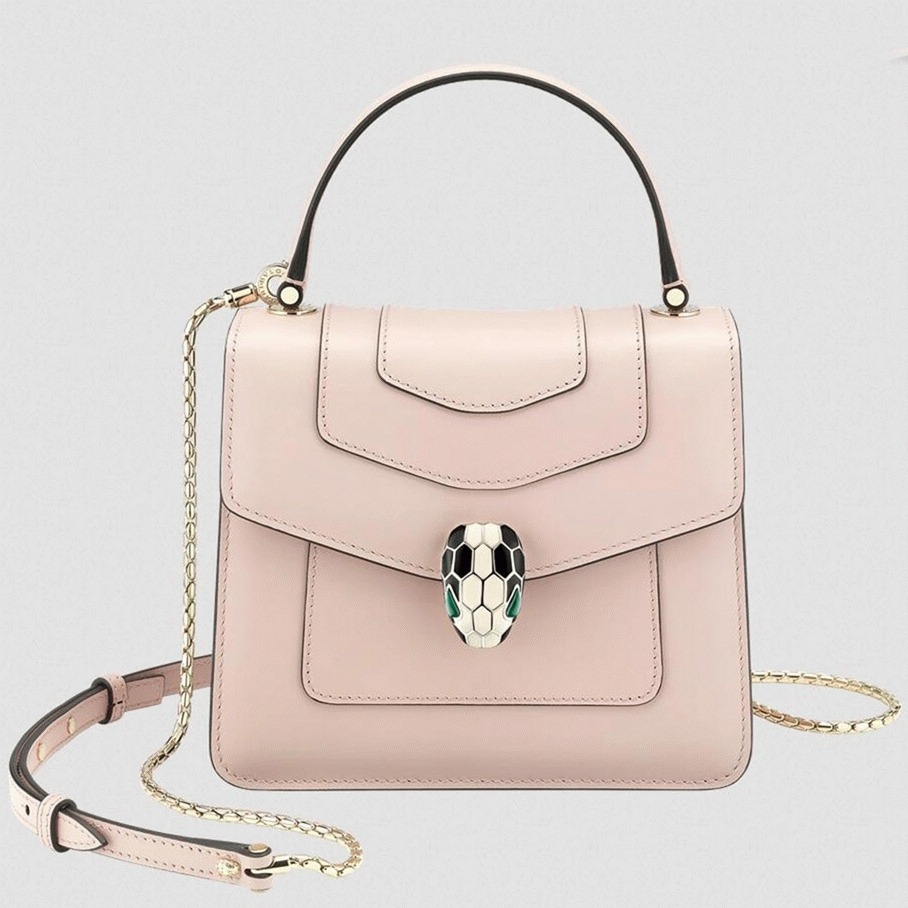 Fake Bvlgari Serpenti Forever Small Bag Beige Calfskin