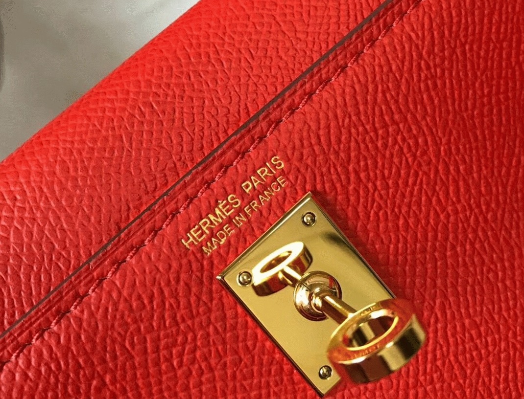 Hermes Kelly Mini II Bag Replica in Rouge Casaque