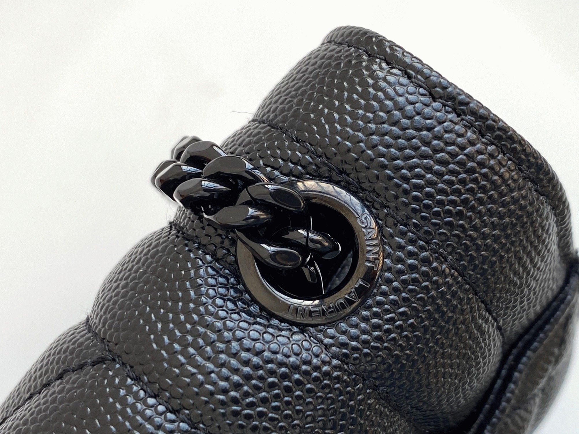 Replica Saint Laurent Envelope Small Black Bag with Black Hardware