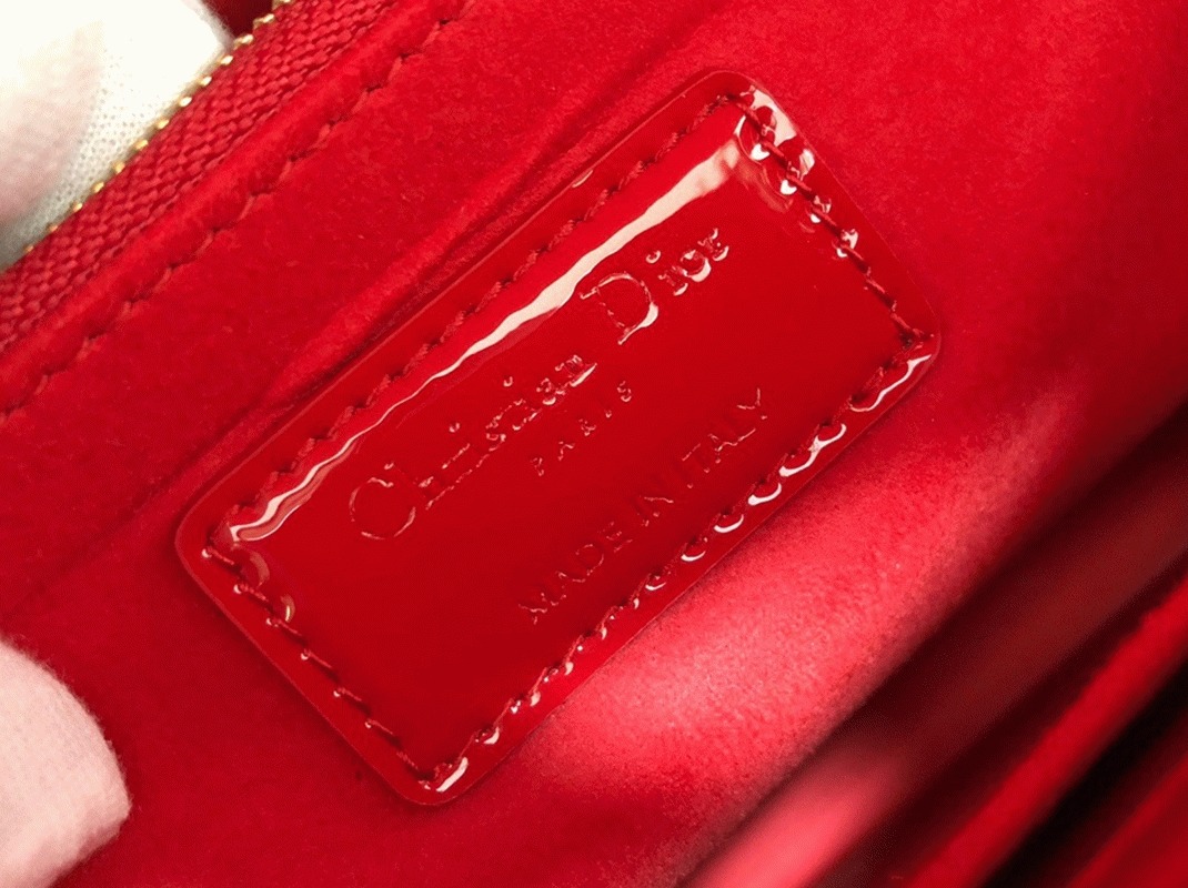 Dior Lady Dior Large Bag Fake in Red