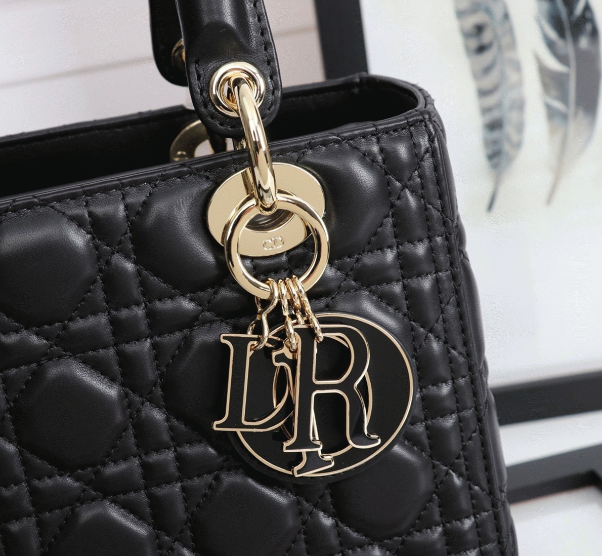 Dior Lady Dior Medium Bag Replica in Black