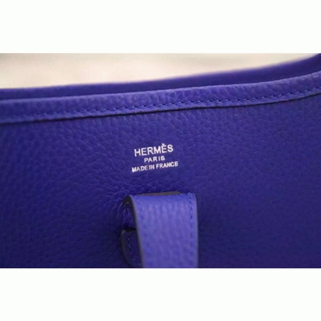 Electric Blue Evelyne III PM Bag Replica AAA Hermes Crossbody