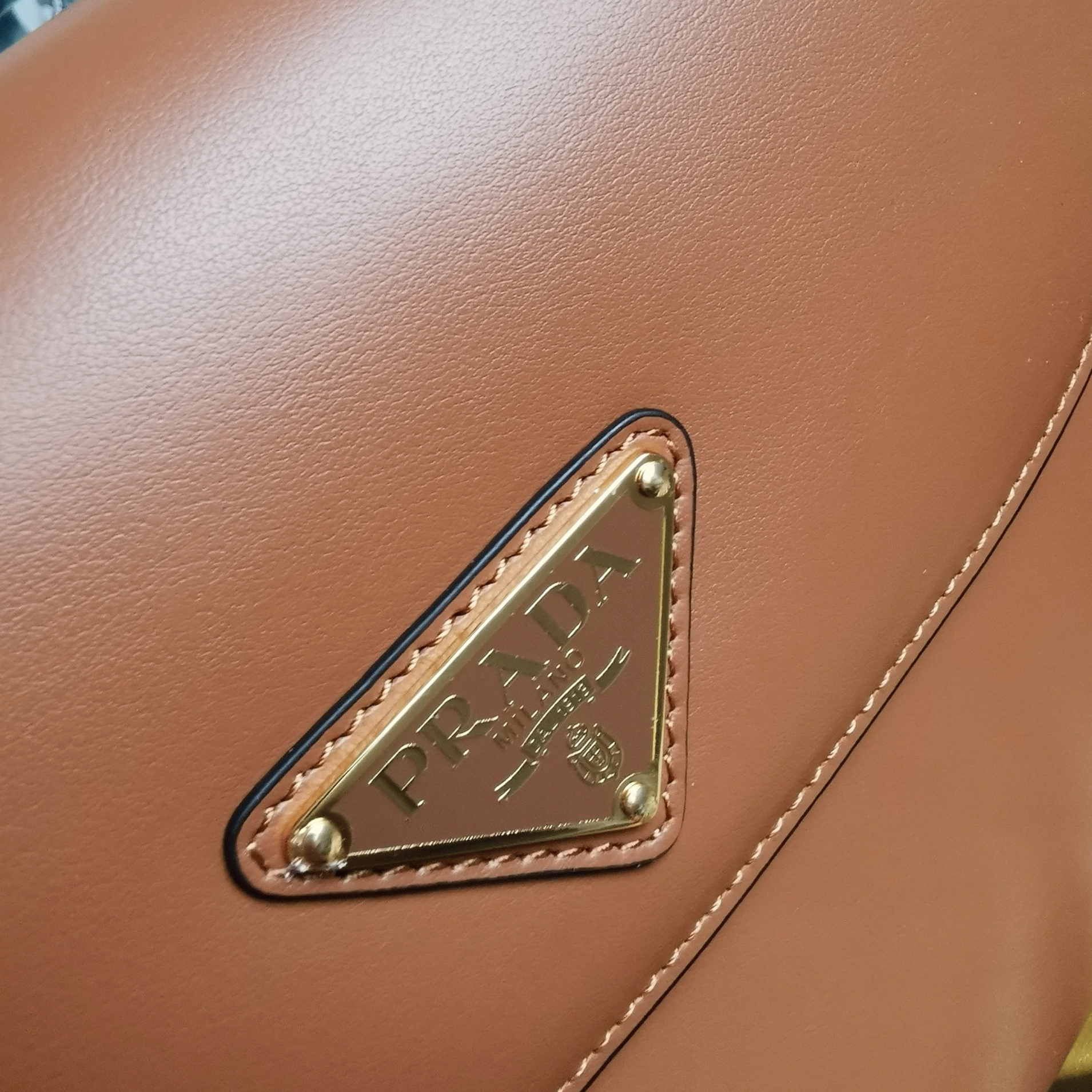 Brown Prada Arque Shoulder Bag with Flap Fake