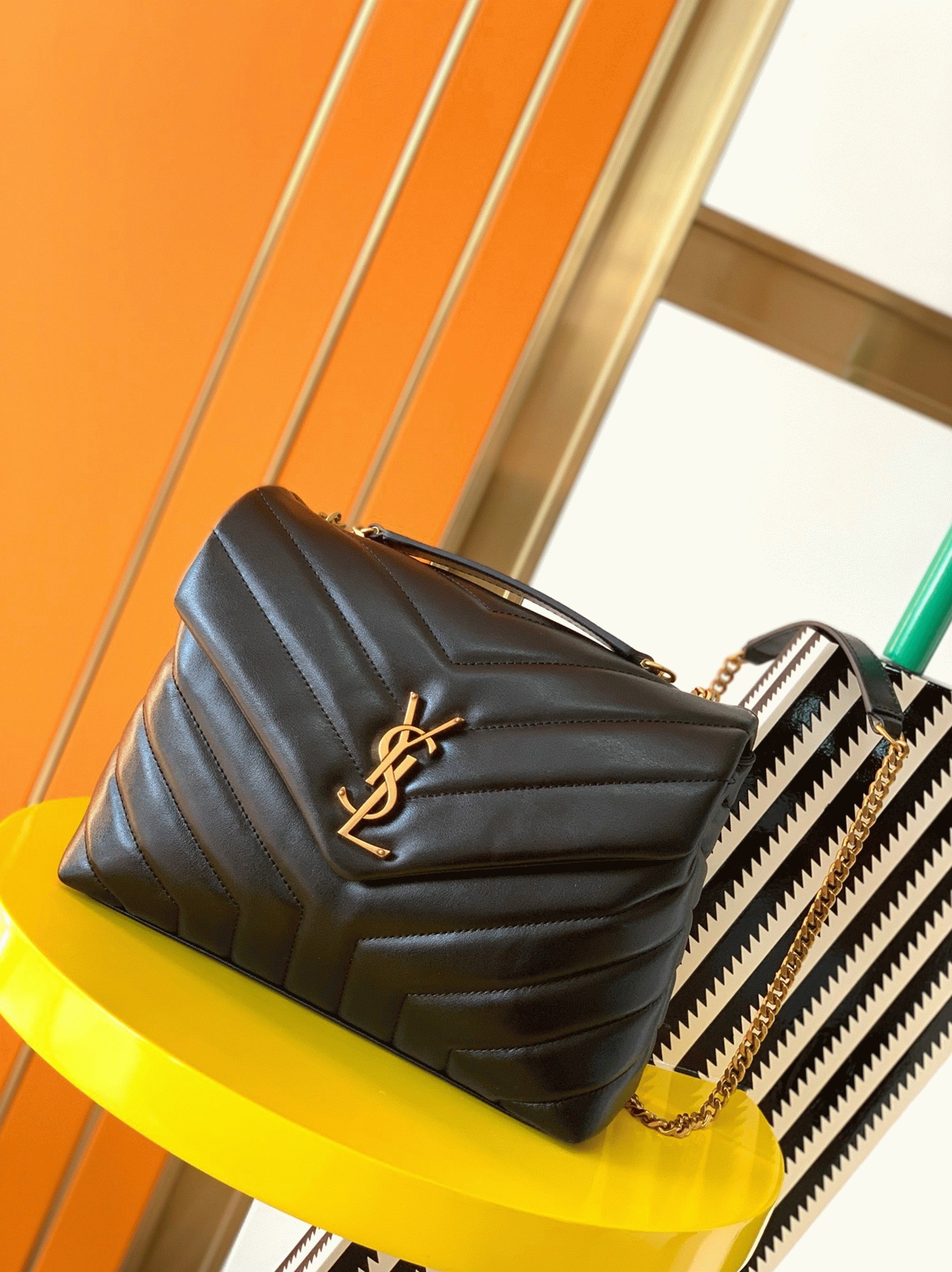 Replica Designer Saint Laurent LouLou Small Chain Bag Black