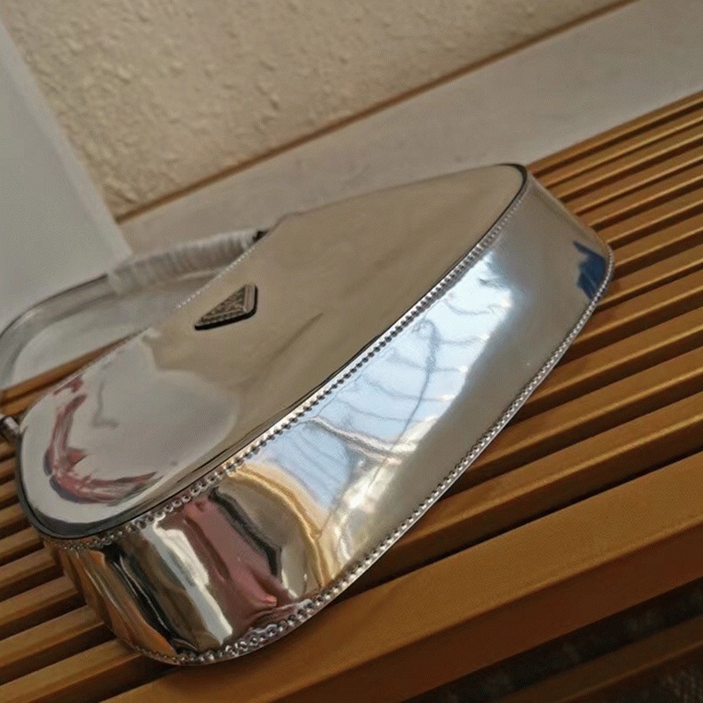 Silver Prada Cleo Small Bag Fake