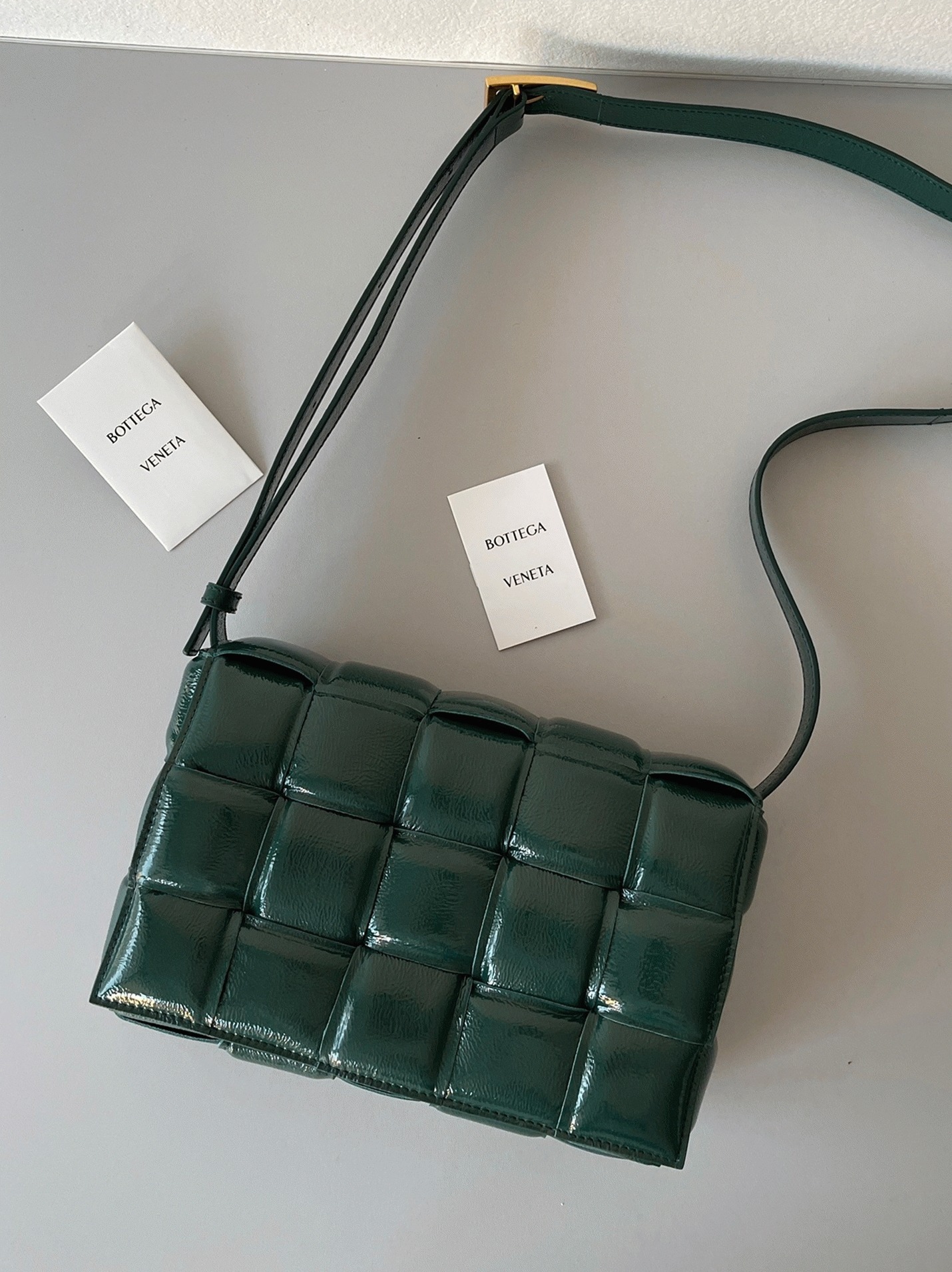 Top Quality Replica Bottega Veneta Padded Cassette Bag In Green