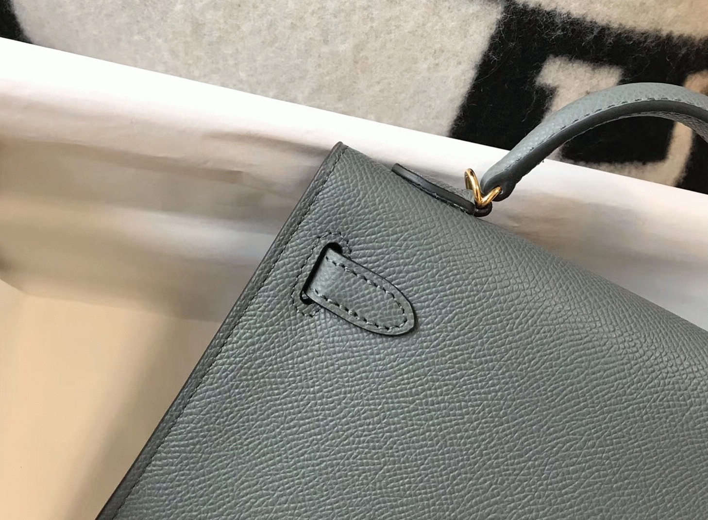 Hermes Kelly Mini II Bag Fake in Vert Amand