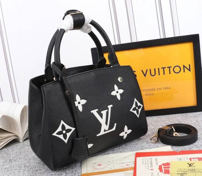 Louis Vuitton Monogram Empreinte Montaigne BB In Black