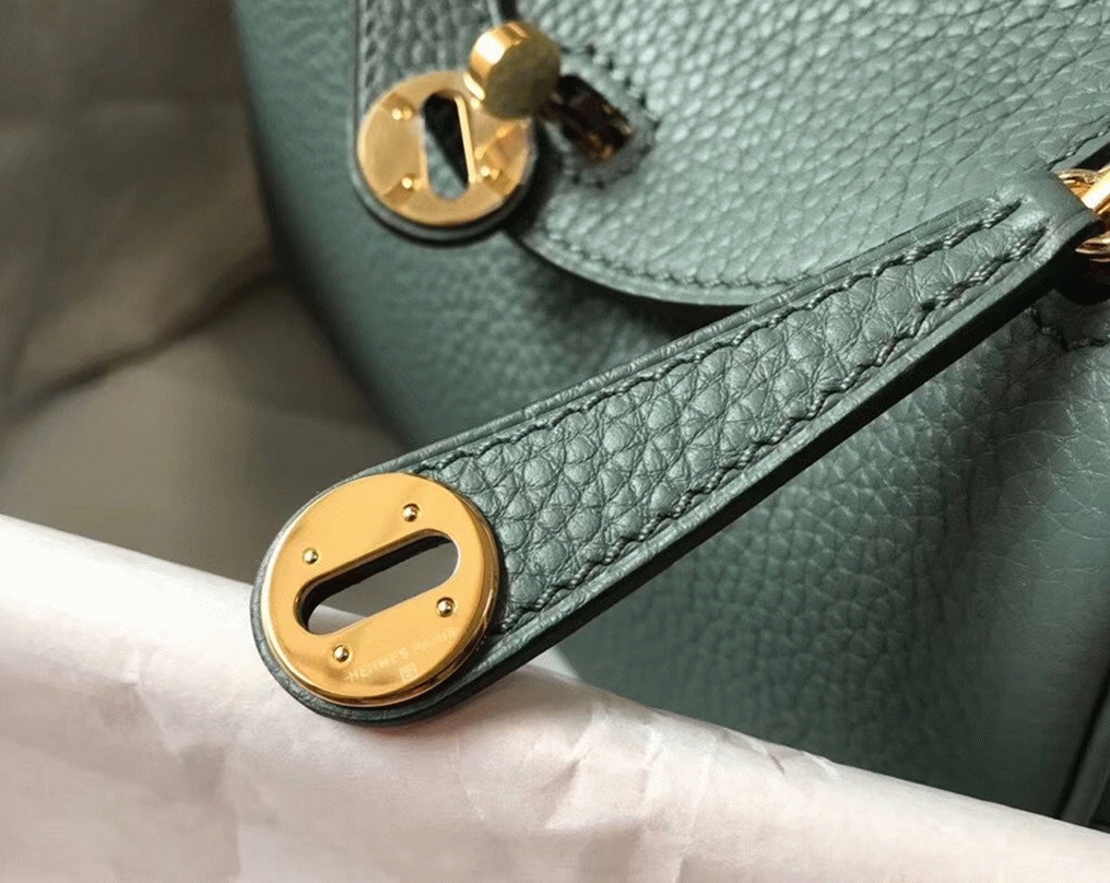 Best replica Hermes Lindy Mini handbag in vert amande