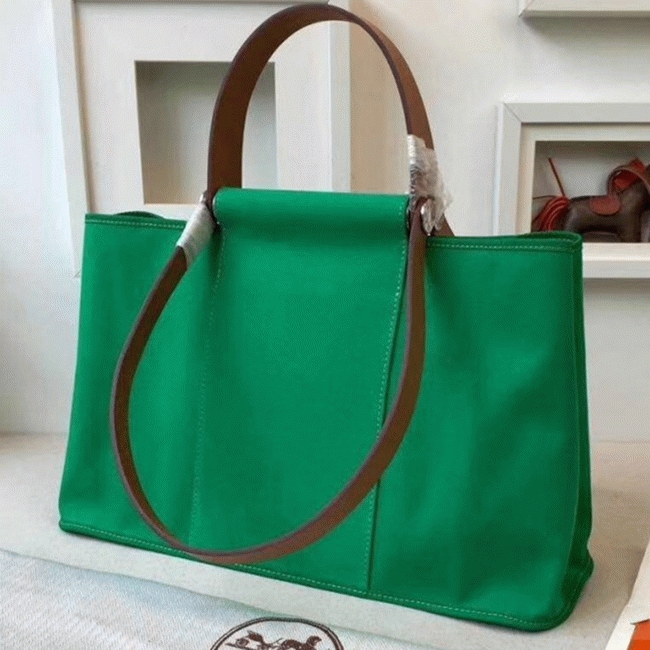 Bamboo Canvas Replica Hermes Cabag Elan Everyday Handbag