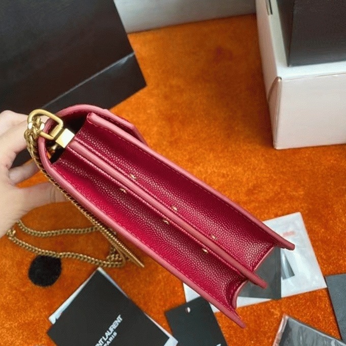 Replica Saint Laurent Cassandra Medium Chain Bag Red