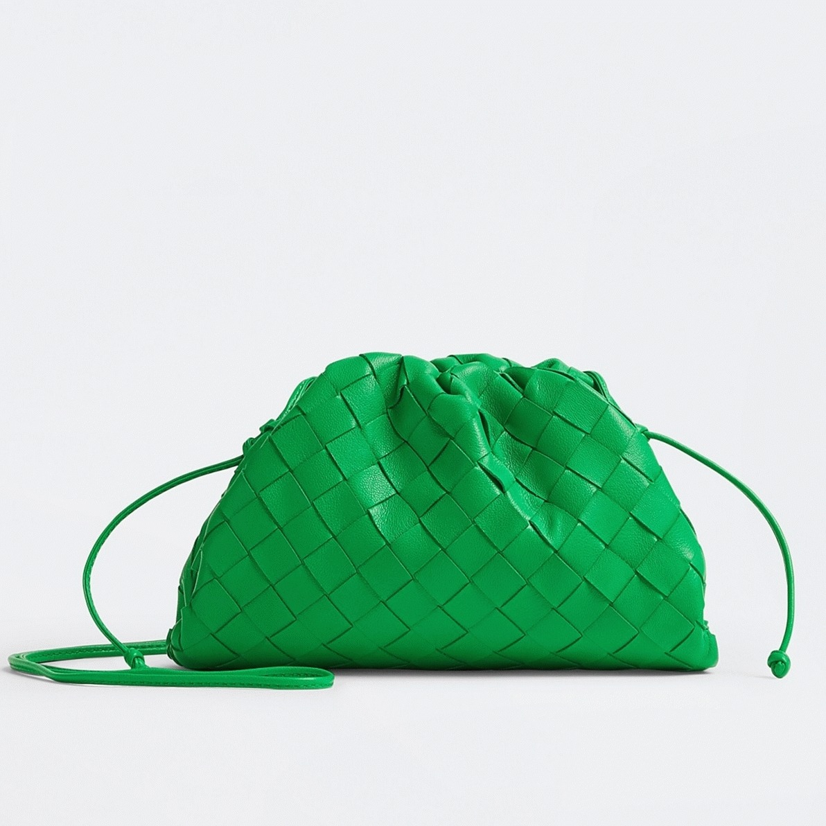 Faux Bottega Veneta Mini Pouch with Strap Parakeet