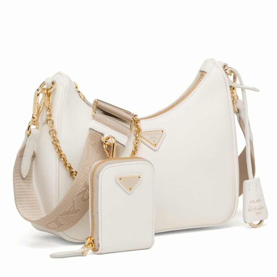 Prada Re-Edition 2005 Shoulder Bag Replica in White