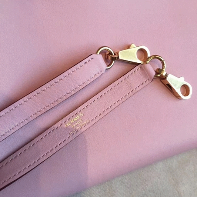 Rose Dragee Swift Knockoff Hermes Kelly Retourne 32cm Purse