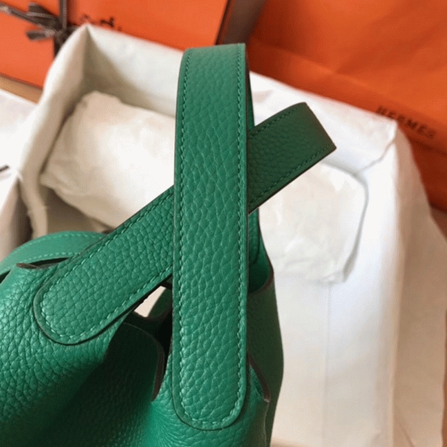 Vert vertigo designer replica Hermes Picotin Lock 18cm handbag