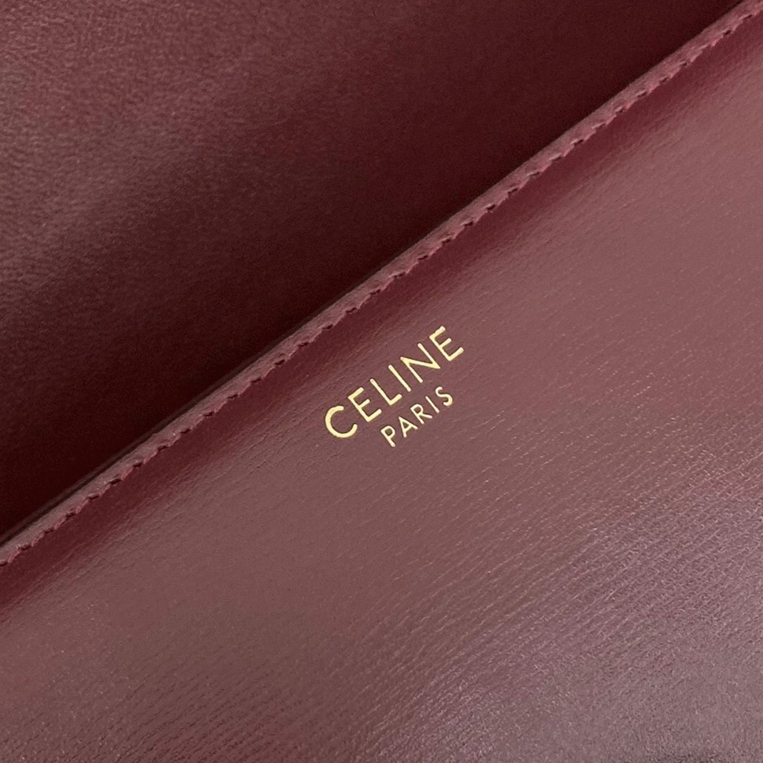 Top Quality Replica Celine Triomphe Medium Bag In Bordeaux