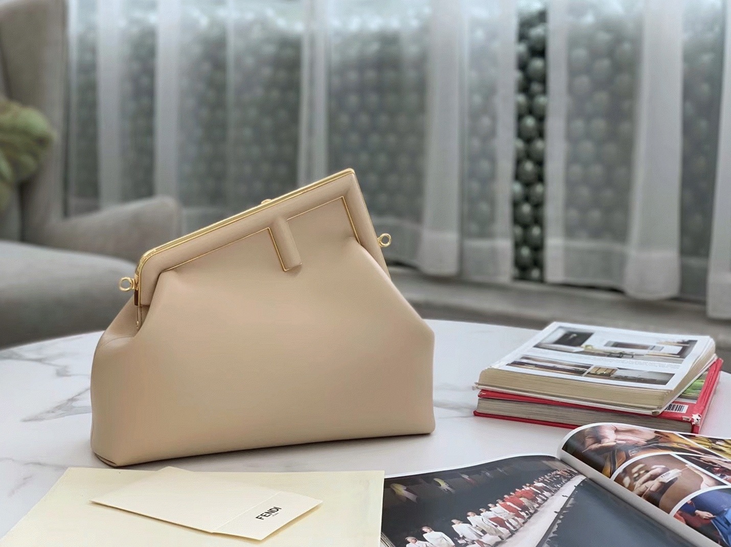 Top Quality Knockoff Fendi First Small Bag In Beige