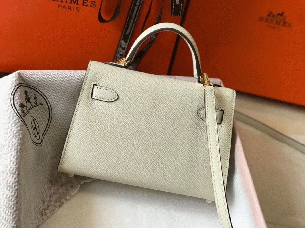 Hermes Kelly Mini II Bag Replica in White