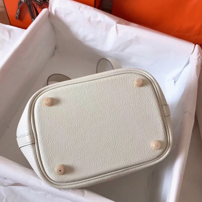 White luxury replica Hermes Picotin Lock 18cm handbag