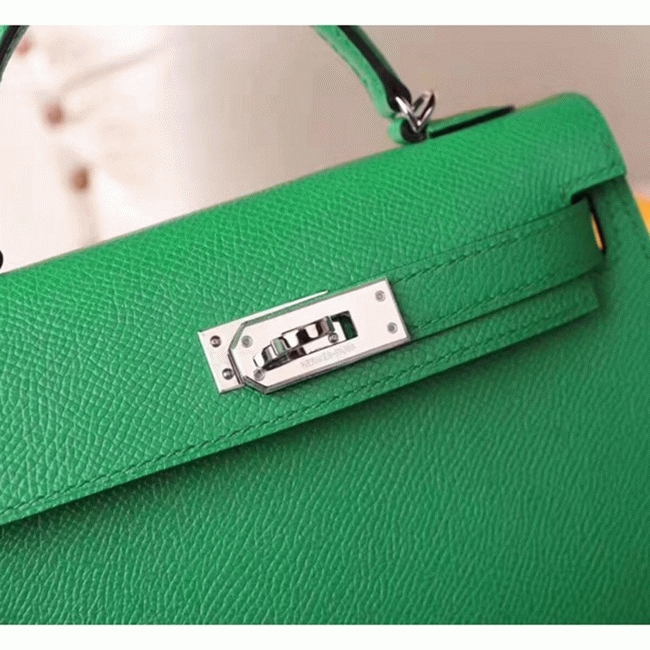 Bamboo Epsom Knockoff Hermes Kelly 20cm Chic Handbag