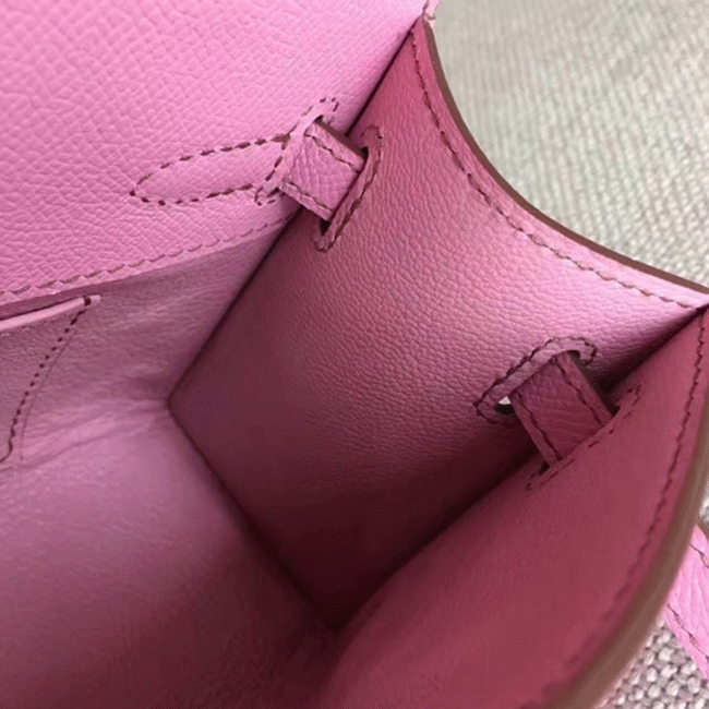 Pink Epsom Luxury Fake Hermes Kelly Pochette Feminine Look Bag