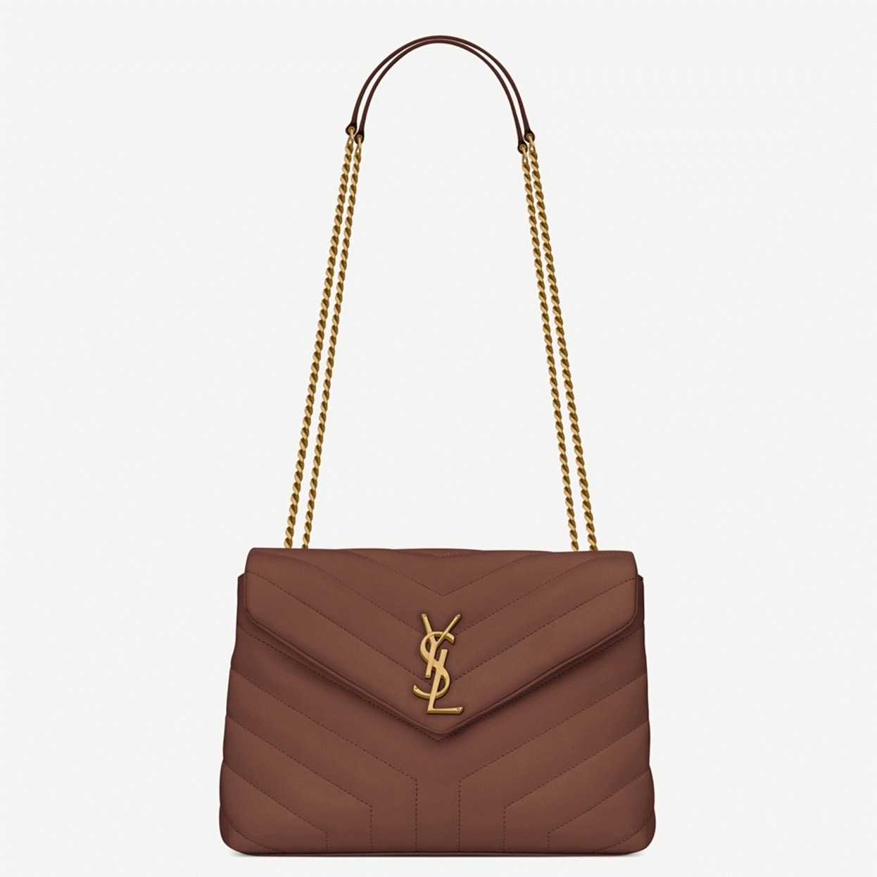 Replica Saint Laurent LouLou Small Chain Bag Brown