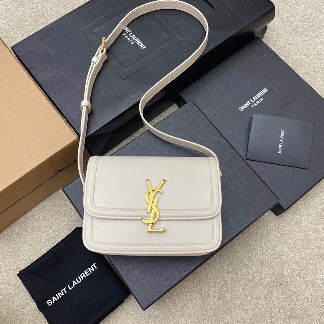 Replica Saint Laurent Small Solferino Bag White Calfskin