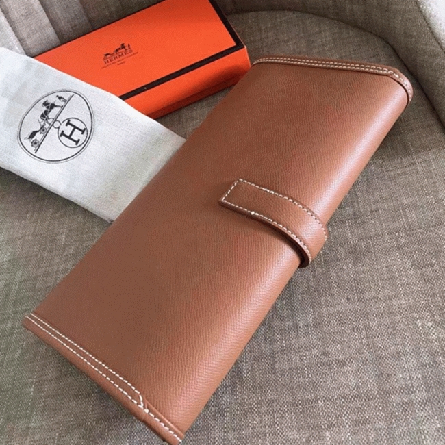 Brown knockoff Hermes Jige Elan 29 clutch bag
