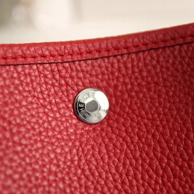 Red Fake AAA Hermes Garden Party 30cm Bright Tote Bag
