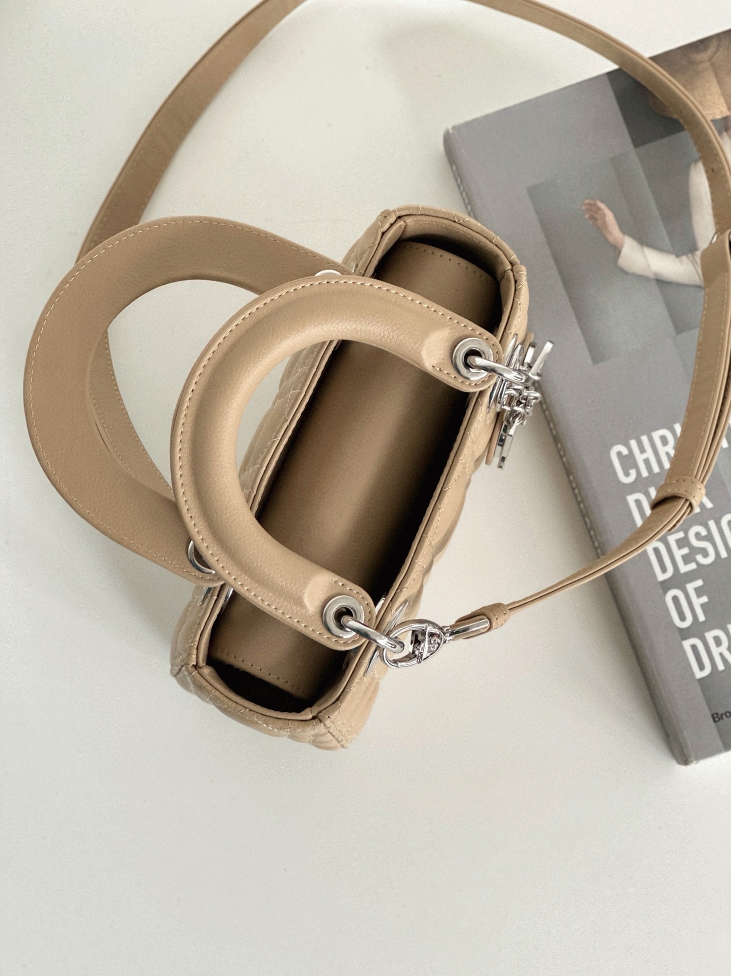 Dior Small Lady Dior My ABCDior Bag Replica in Beige Cannage