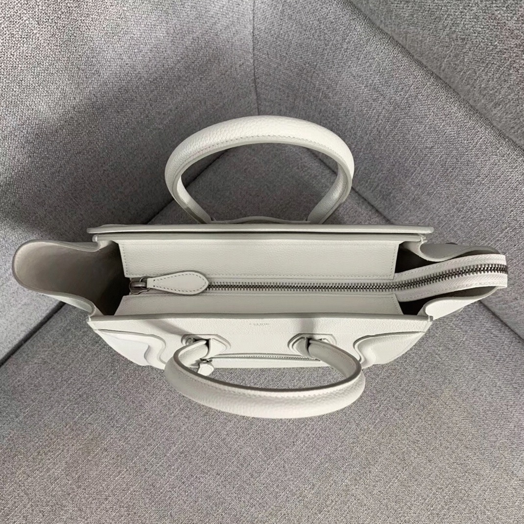 Celine Micro Luggage Tote Bag Fake in White