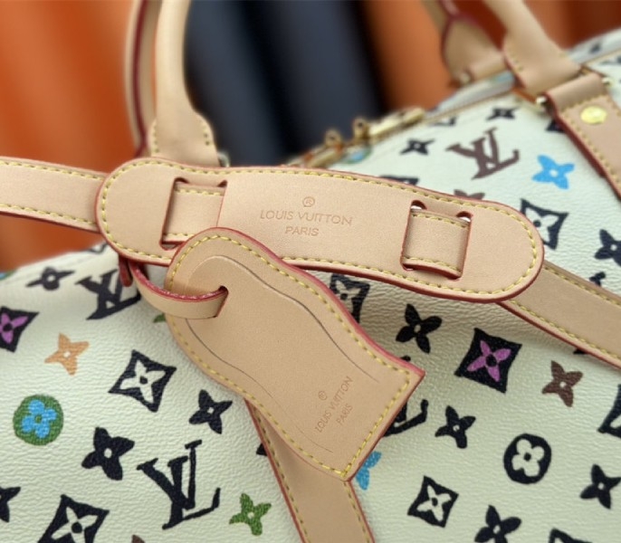 Louis Vuitton Monogram Craggy Keepall Travel 50 Bag In Vanilla