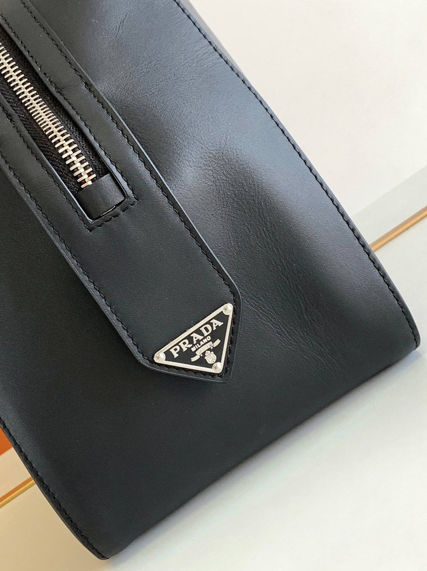 Prada Supernova Small Top Handle Bag Fake in Black